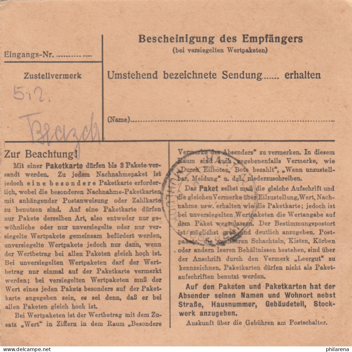 Paketkarte 1948: Berlin W 35 Nach Hart A.d. Hart - Lettres & Documents