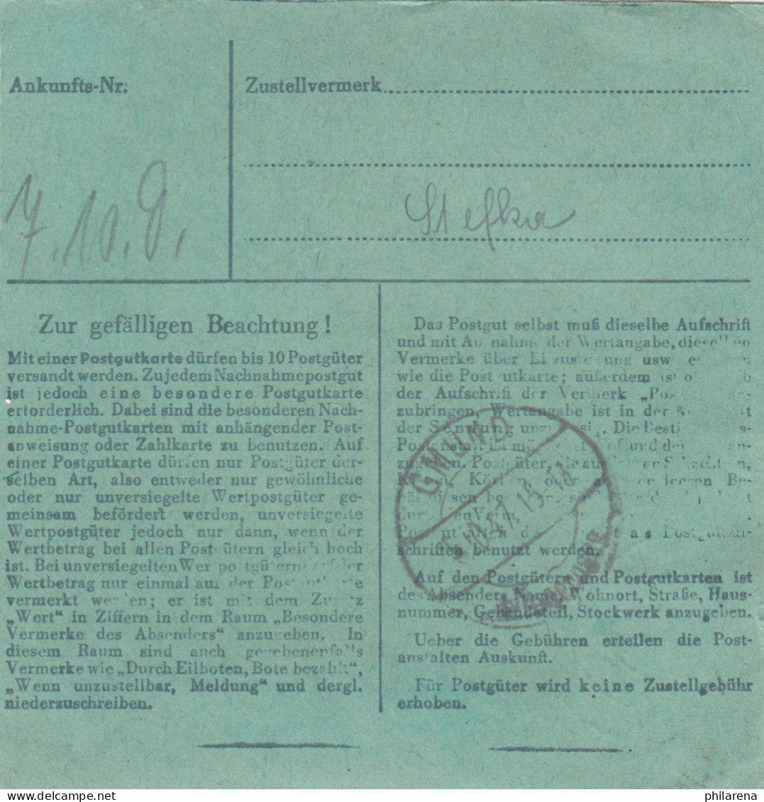 Paketkarte 1947: Wuppertal-Elberfeld Nach Moosrain Gmund, Bes. Formular - Cartas & Documentos