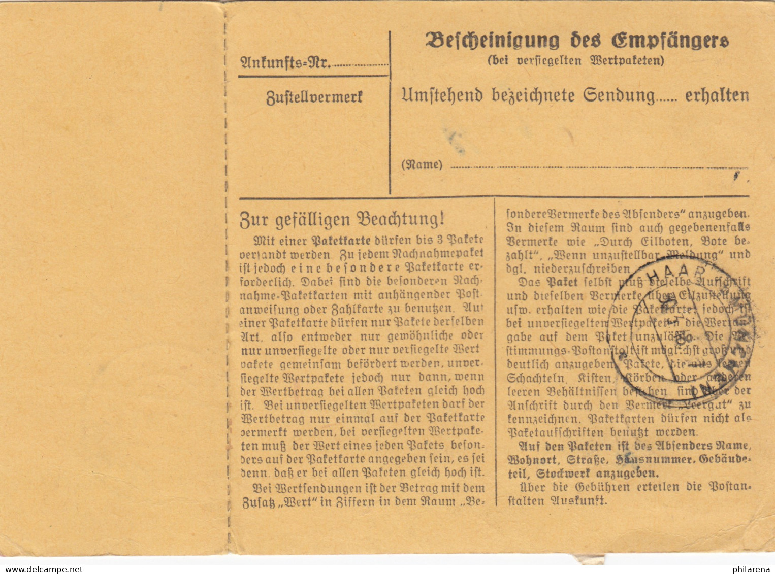 Paketkarte 1948: Kaufbeuren Nach Heilanstalt Eglfing - Lettres & Documents