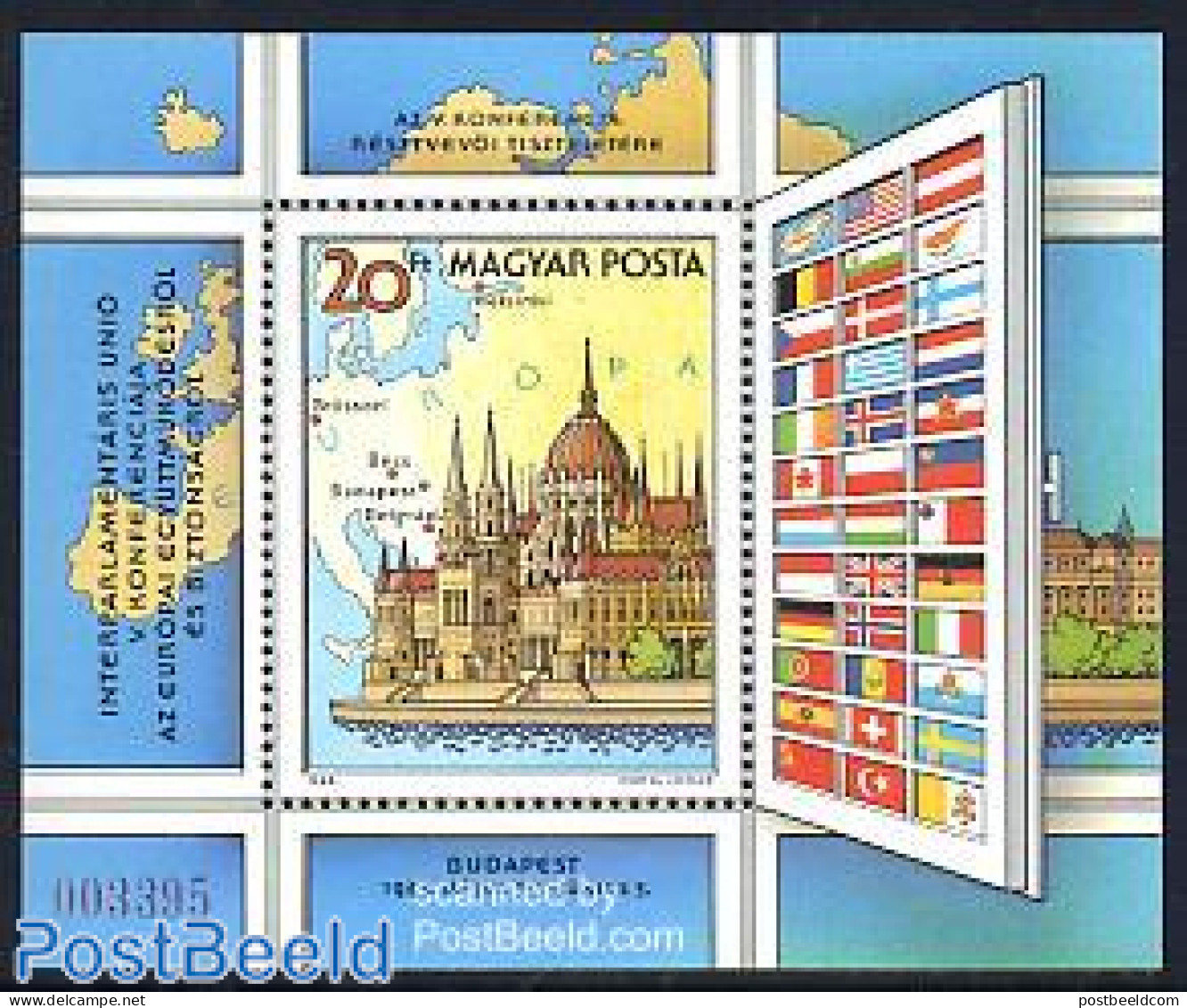 Hungary 1983 KSZE Presentation S/s, With Reverse Printed Text In Red, Mint NH, History - Various - Flags - Maps - Neufs