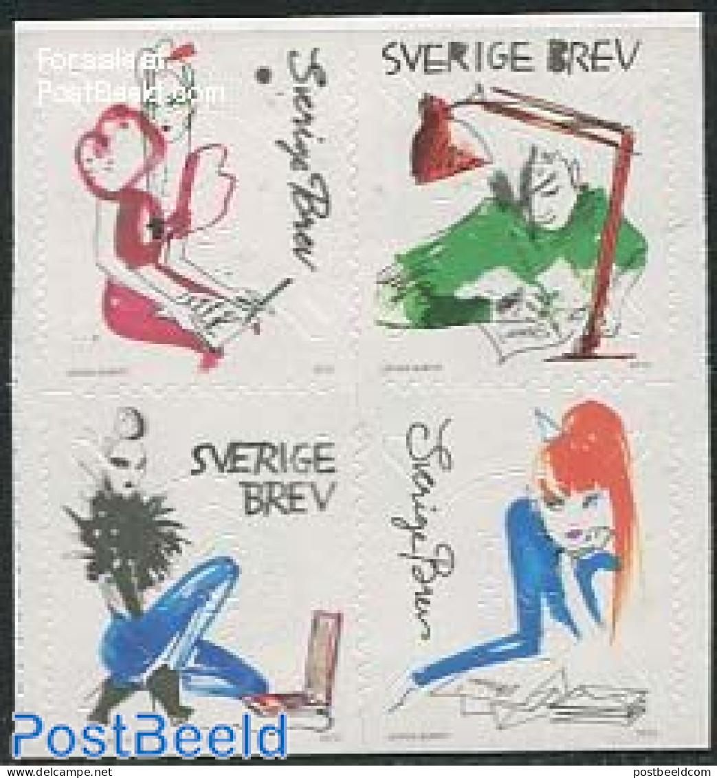 Sweden 2012 Write A Letter 4v S-a, Mint NH - Neufs