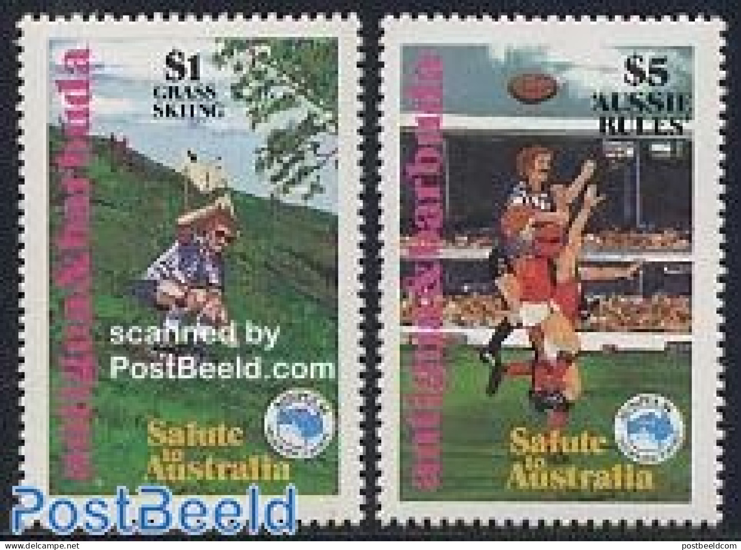 Antigua & Barbuda 1984 Ausipex 2v, Mint NH, Sport - Rugby - Sport (other And Mixed) - Rugby