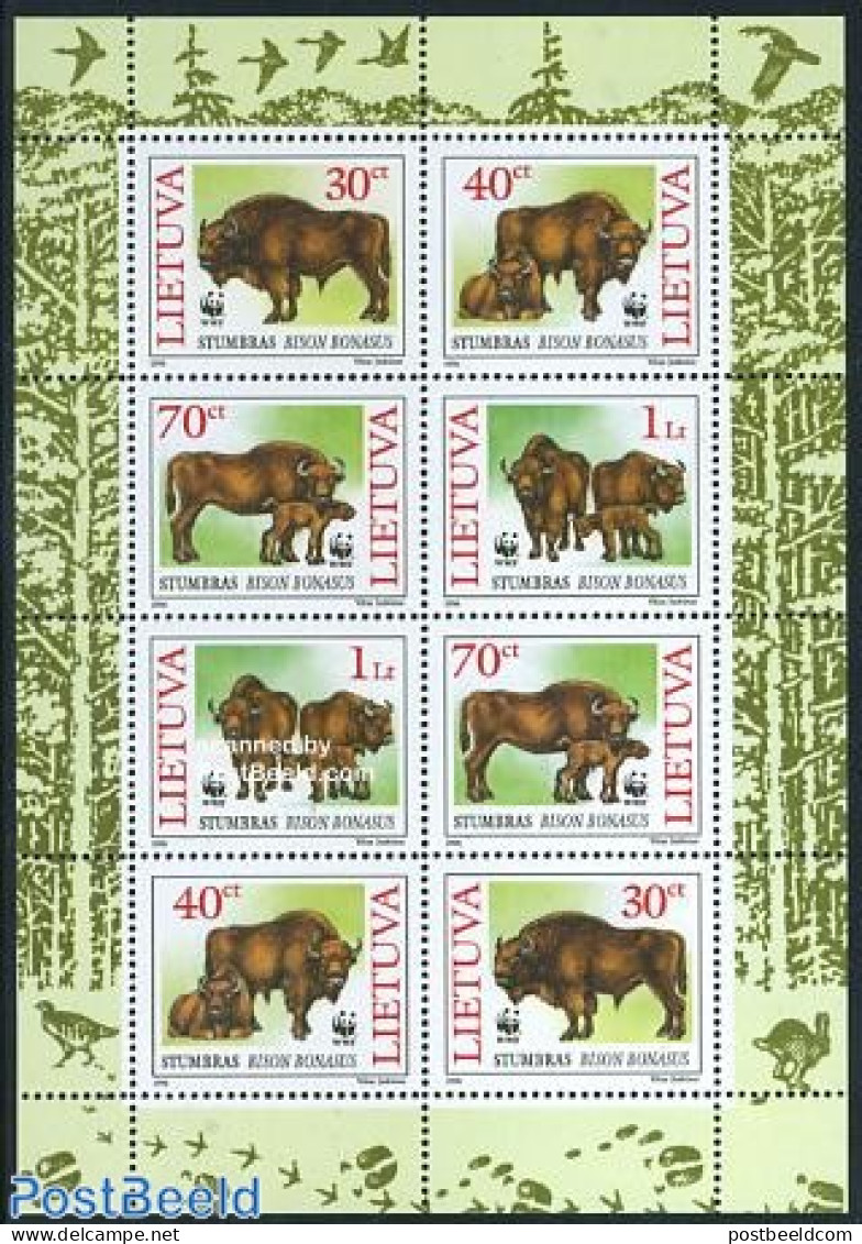 Lithuania 1996 WWF, M/s, Mint NH, Nature - Cattle - World Wildlife Fund (WWF) - Lituanie