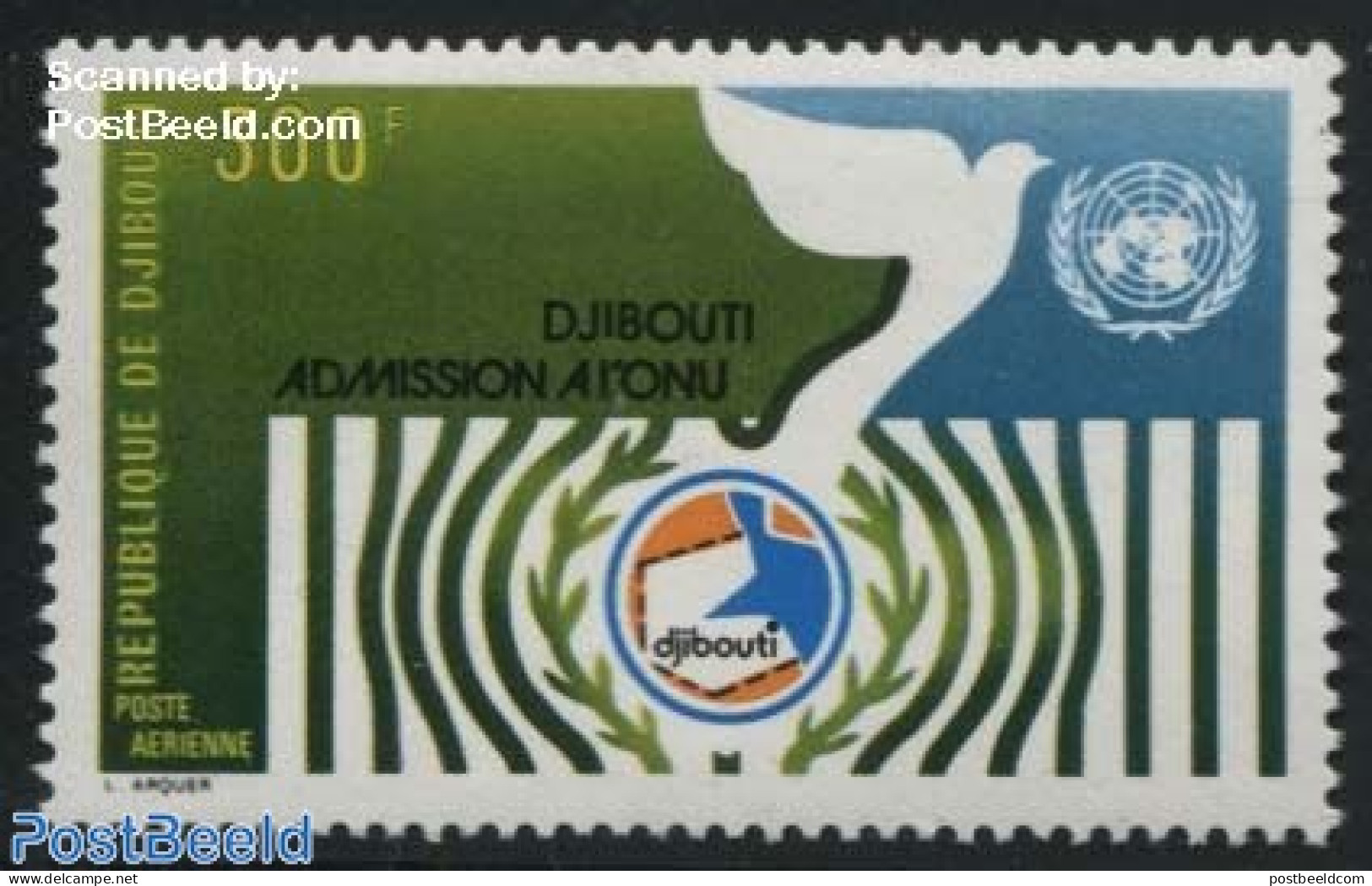 Djibouti 1977 UNO Membership 1v, Mint NH, History - United Nations - Djibouti (1977-...)