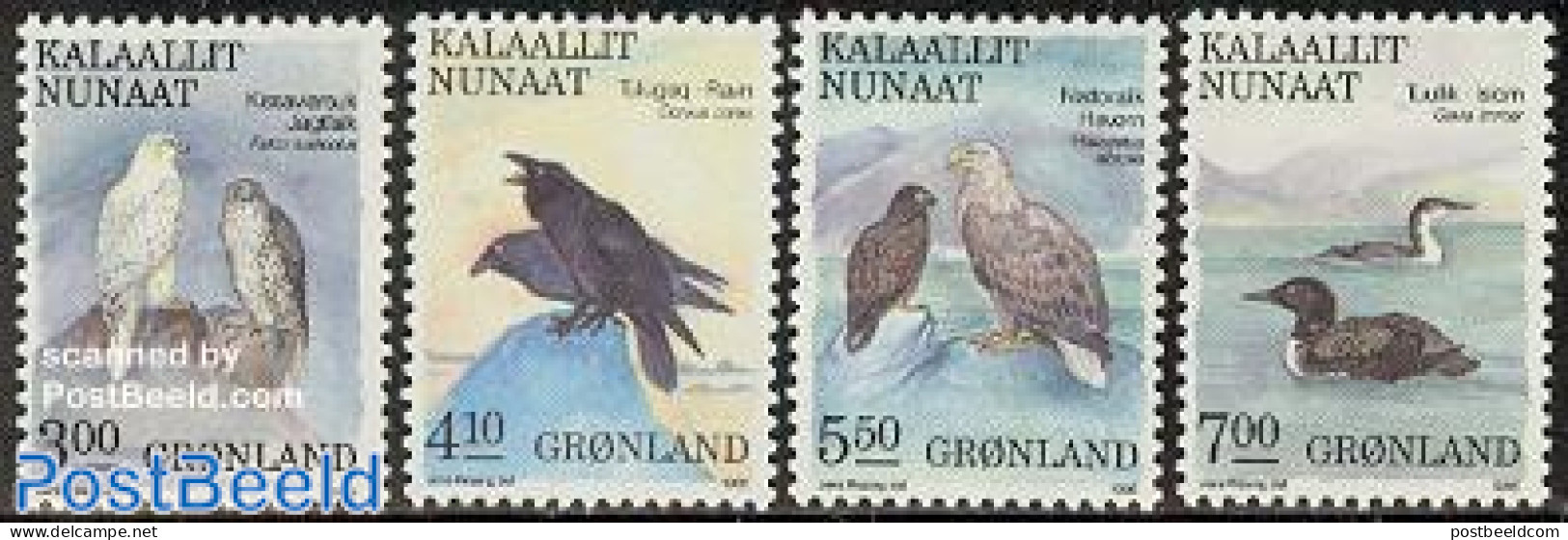 Greenland 1988 Birds 4v, Mint NH, Nature - Birds - Ducks - Neufs