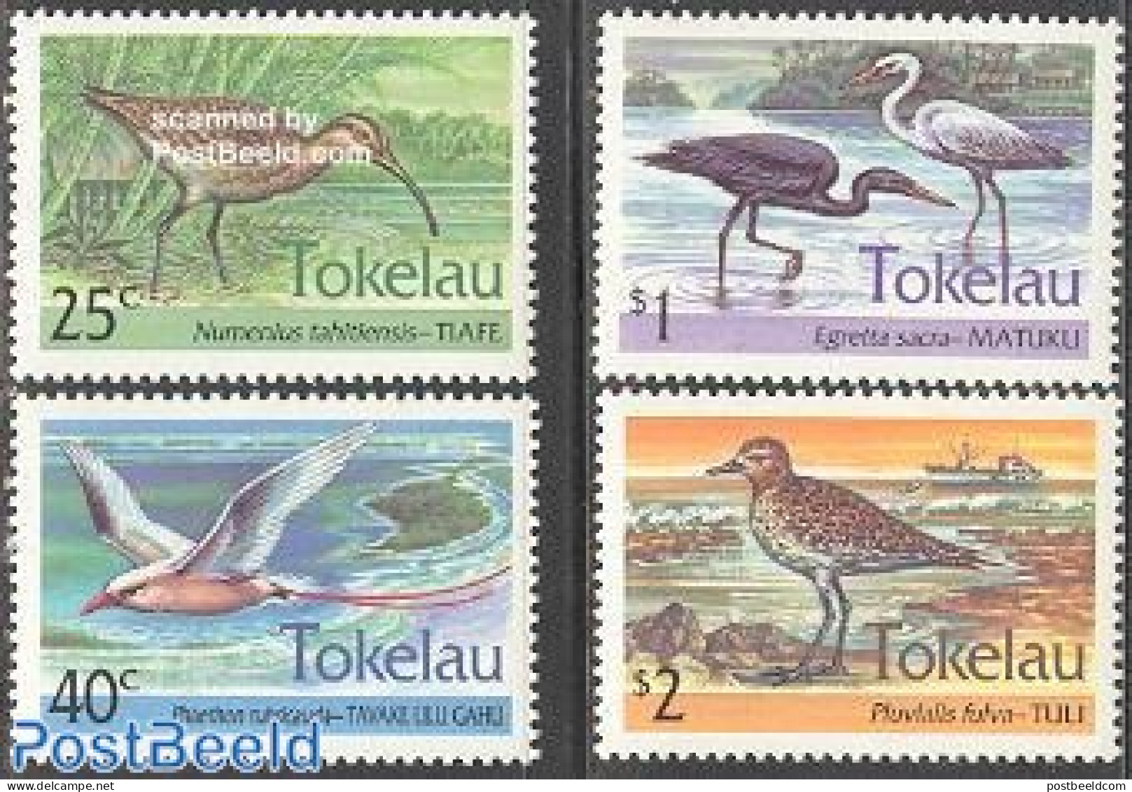 Tokelau Islands 1993 Water Birds 4v, Mint NH, Nature - Transport - Birds - Ships And Boats - Boten