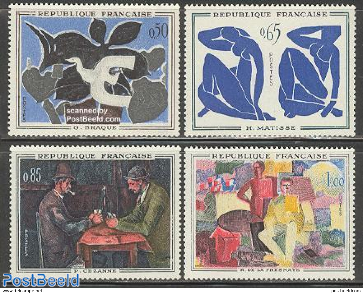 France 1961 Paintings 4v, Mint NH, Sport - Playing Cards - Art - Modern Art (1850-present) - Paintings - Unused Stamps