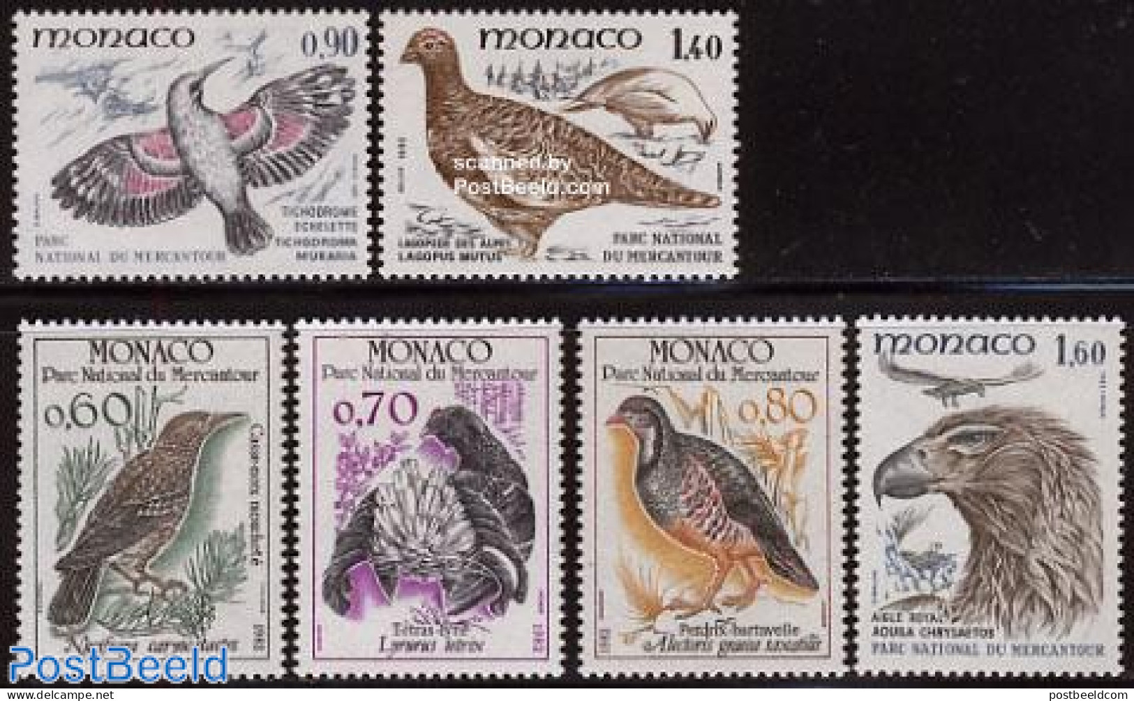 Monaco 1982 Birds 6v, Mint NH, Nature - Birds - Birds Of Prey - National Parks - Neufs