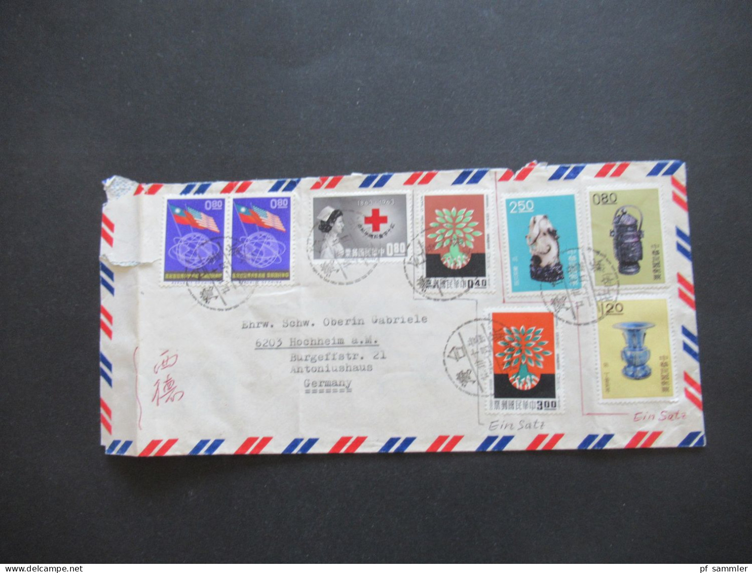 Rep. China Taiwan 1961 / 1963 MiF 7 Marken Altchinesische Kunstschätze Nr.396 / 398 Und Nr.357 / 358 Weltflüchtlingsjahr - Cartas & Documentos