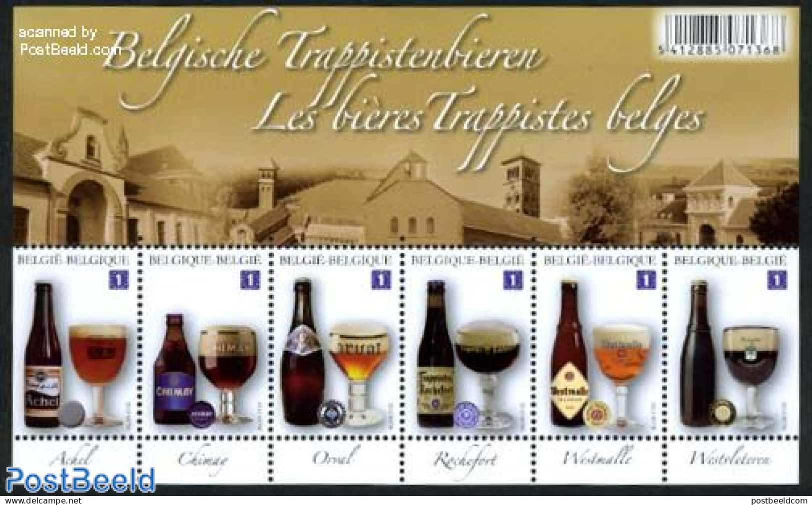 Belgium 2012 Belgian Beer 6v M/s, Mint NH, Health - Nature - Food & Drink - Beer - Nuevos