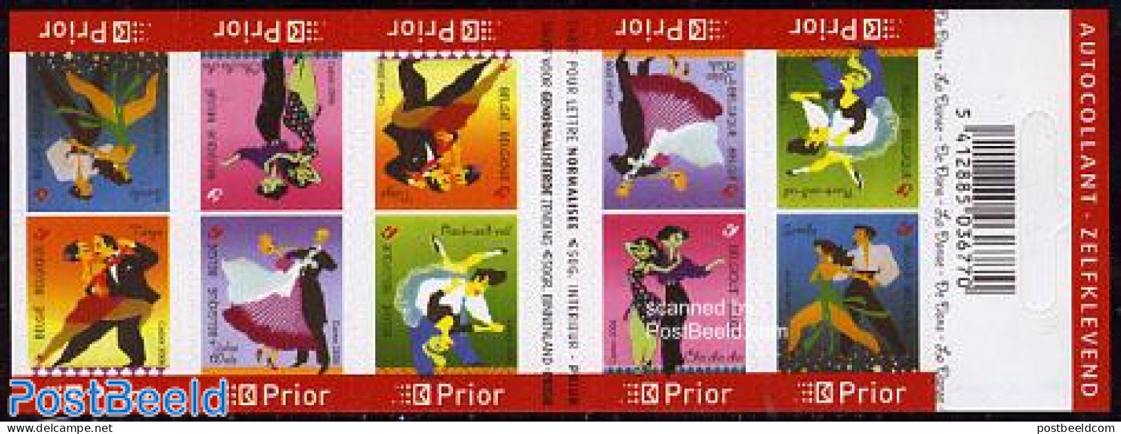 Belgium 2006 Dancing 2x5v On Foil Booklet, Mint NH, Performance Art - Dance & Ballet - Stamp Booklets - Ungebraucht