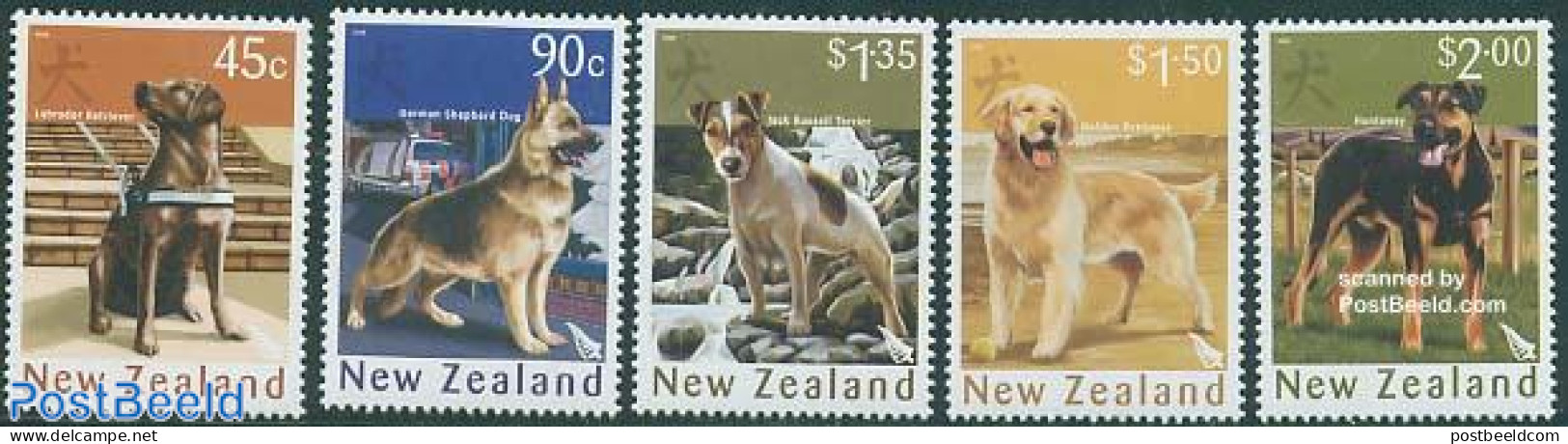 New Zealand 2006 Year Of The Dog 5v, Mint NH, Health - Nature - Transport - Various - Disabled Persons - Dogs - Automo.. - Nuovi