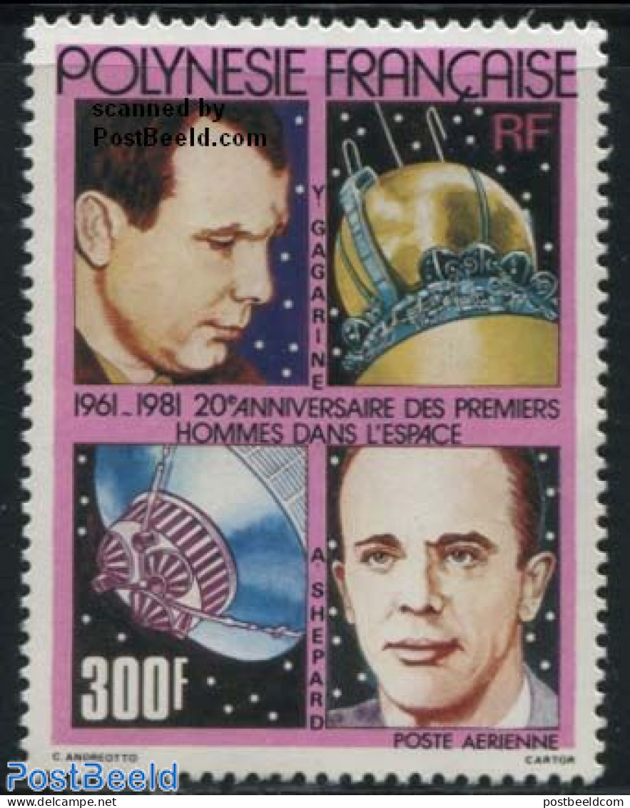 French Polynesia 1981 20 Years Manned Space Flights 1v, Mint NH, Transport - Space Exploration - Unused Stamps