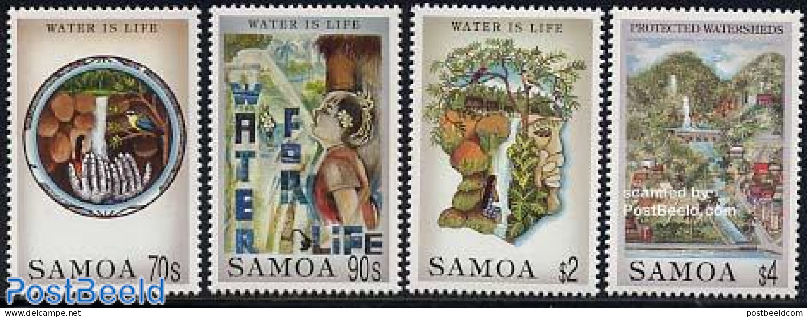 Samoa 1996 Water Protection 4v, Mint NH, Nature - Water, Dams & Falls - Samoa