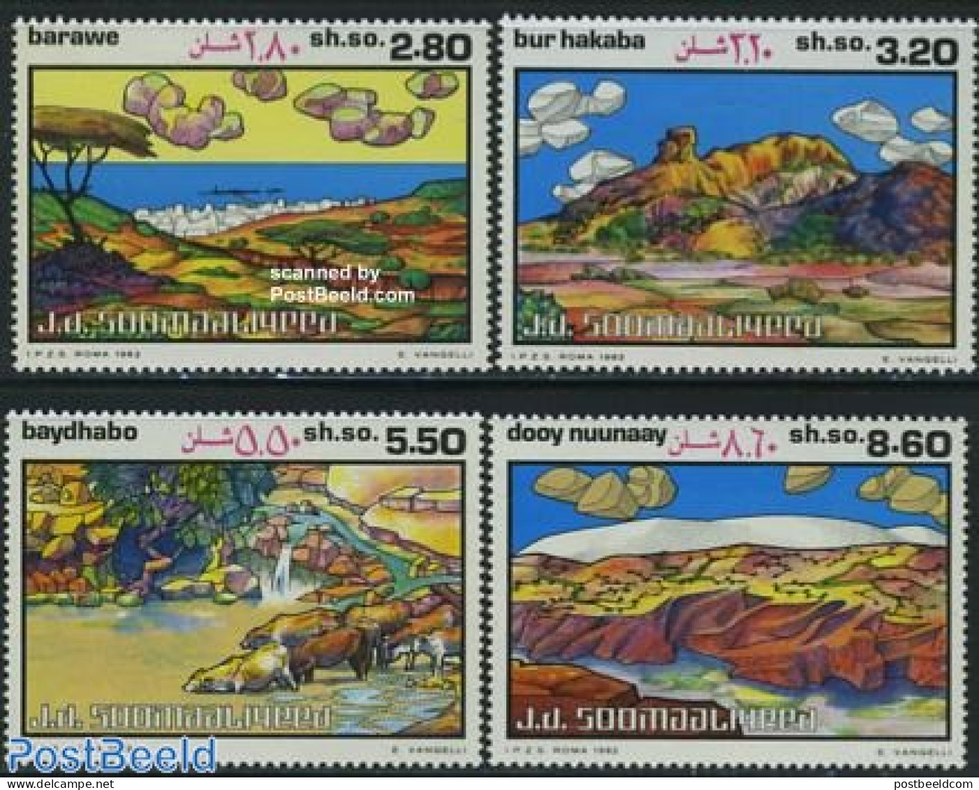 Somalia 1983 Landscapes 4v, Mint NH - Somalie (1960-...)