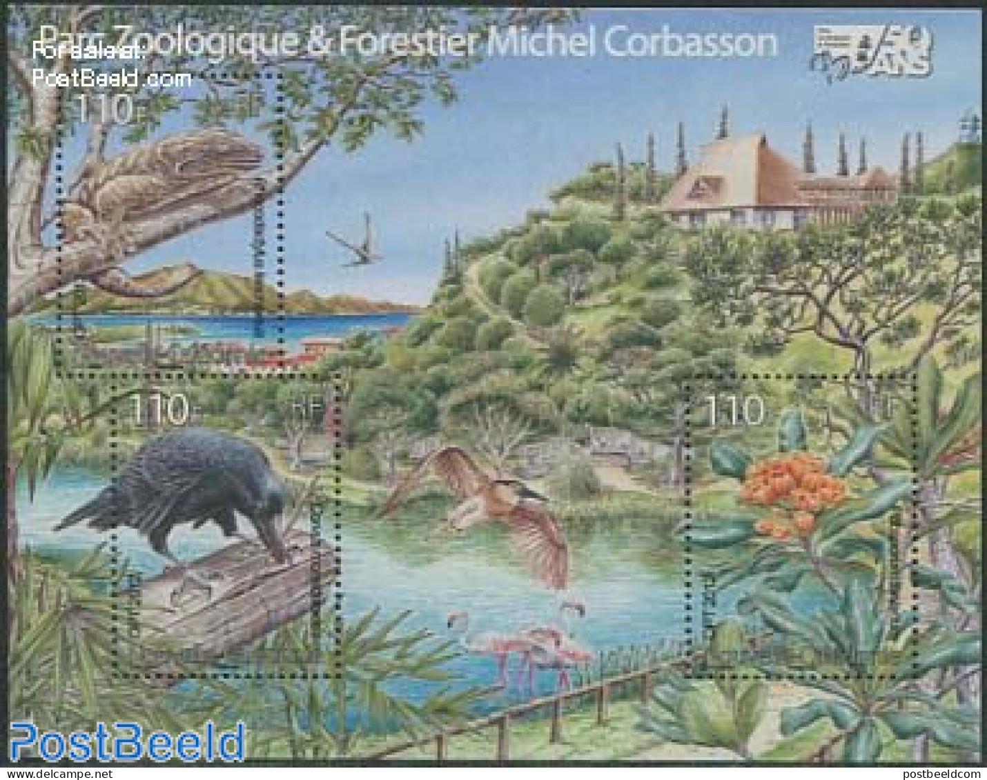 New Caledonia 2012 Zoologic Park Michel Corbasson S/s, Mint NH, Nature - Animals (others & Mixed) - Birds - Reptiles - Neufs