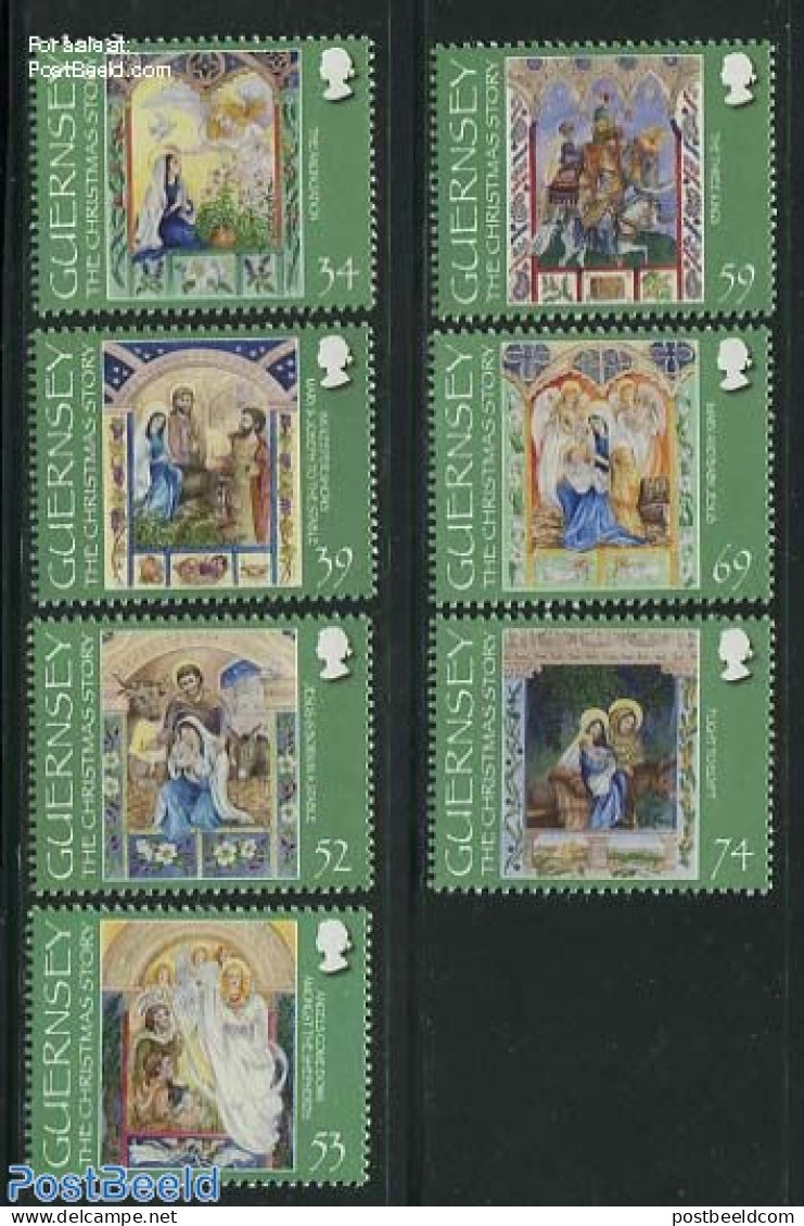 Guernsey 2012 Christmas 7v, Mint NH, Nature - Religion - Elephants - Horses - Christmas - Noël