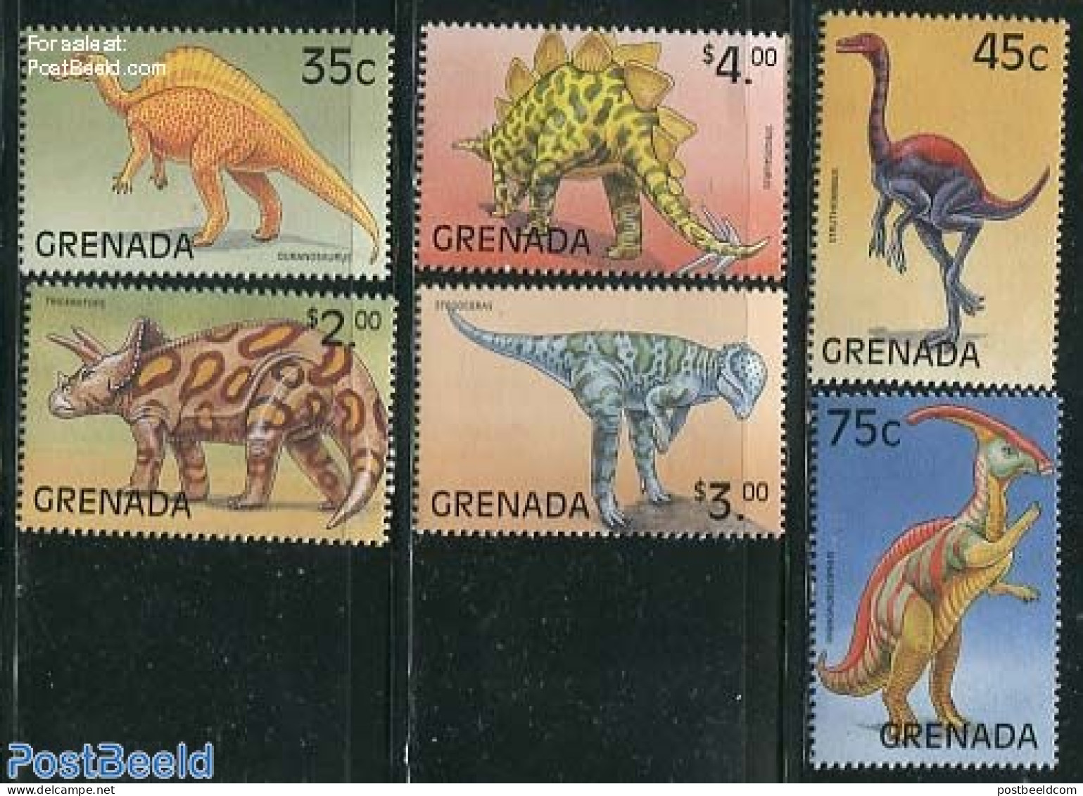 Grenada 1999 Preh. Animals 6v, Mint NH, Nature - Prehistoric Animals - Prehistorics