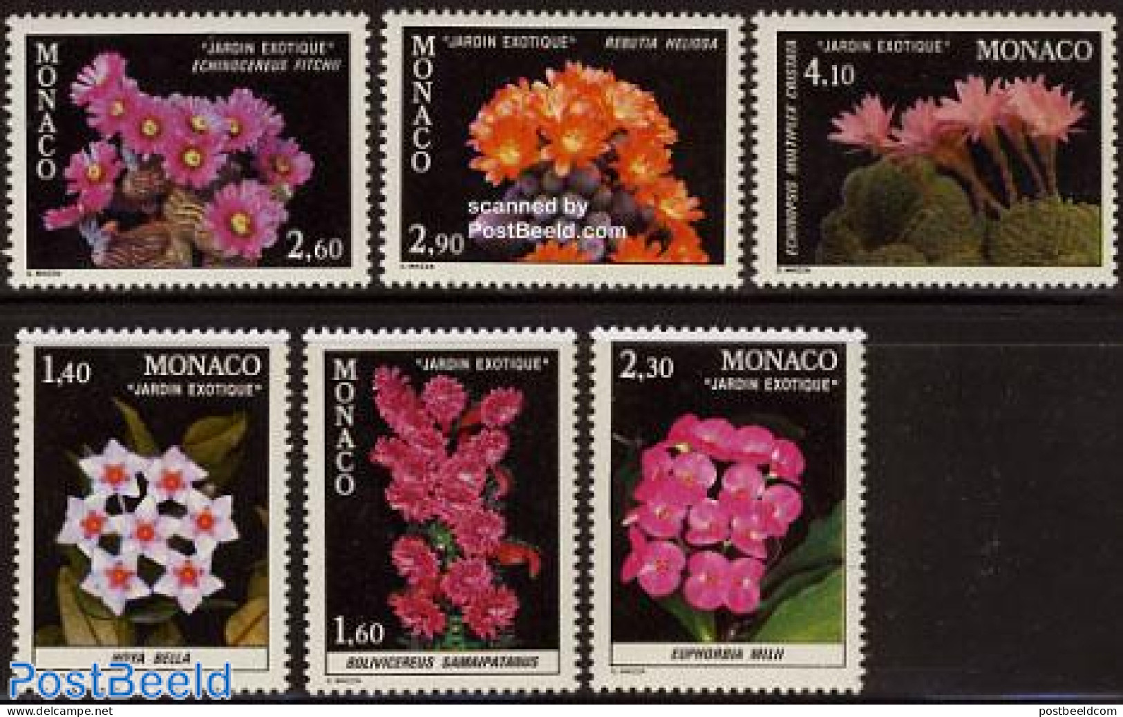 Monaco 1981 Exotic Garden Flowers 6v, Mint NH, Nature - Flowers & Plants - Neufs