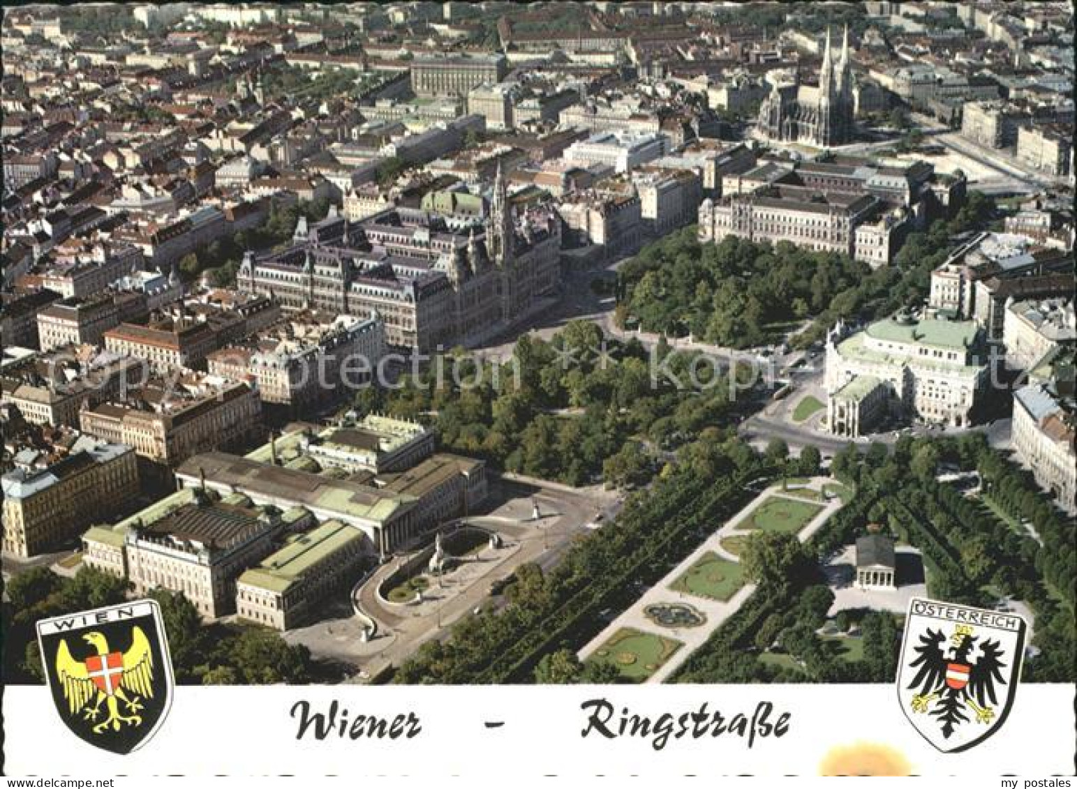 72238342 Wien Fliegeraufnahme Ringstrasse Parlament Rathaus Universitaet   - Otros & Sin Clasificación