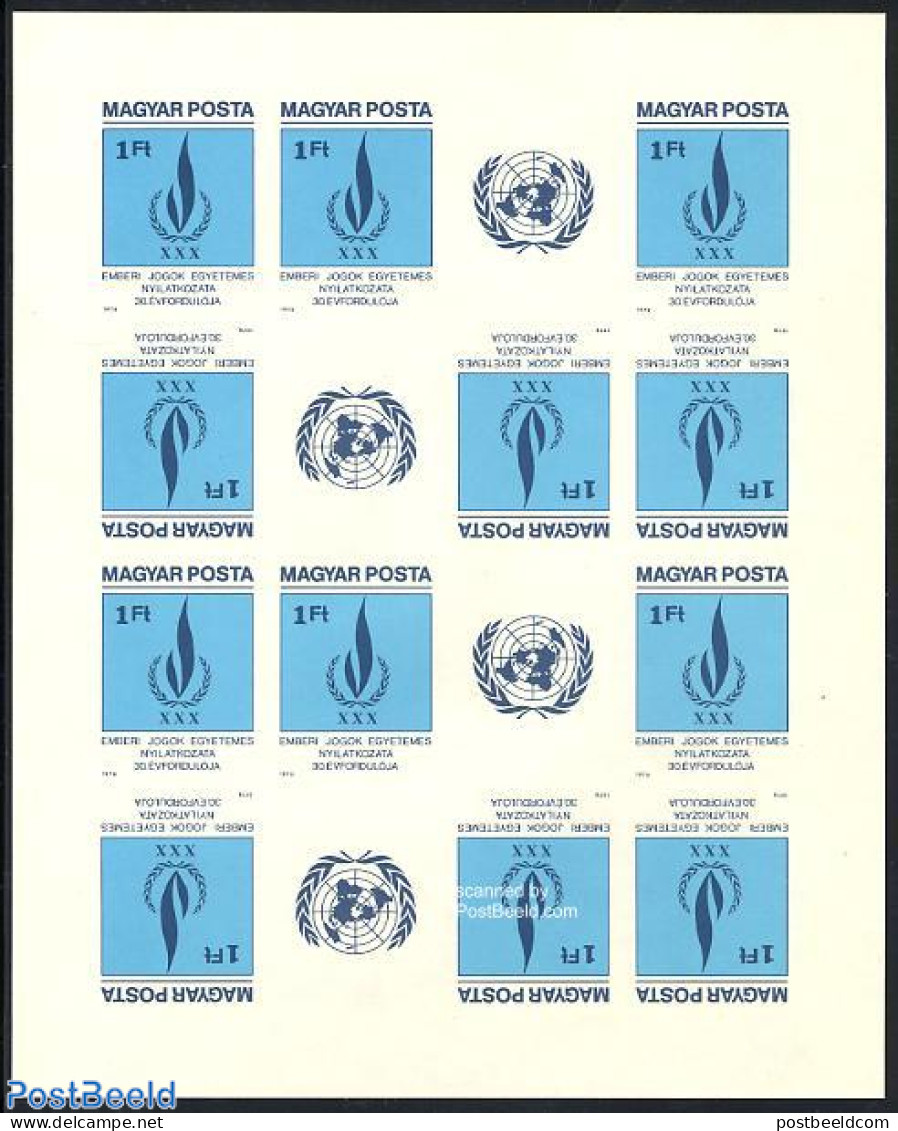 Hungary 1979 Human Rights M/s Imperforated, Mint NH, History - Human Rights - Ungebraucht