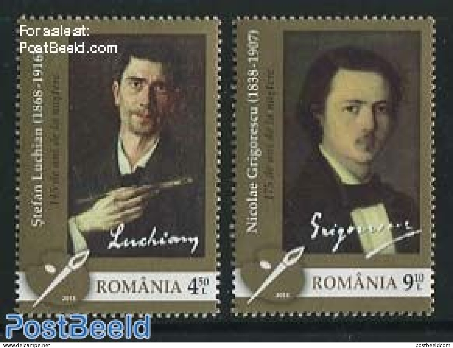 Romania 2013 Romanian Artists 2v, Mint NH, Art - Paintings - Nuevos