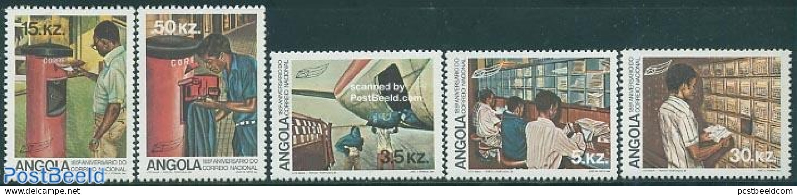 Angola 1983 Postal Services 5v, Mint NH, Mail Boxes - Post - Poste