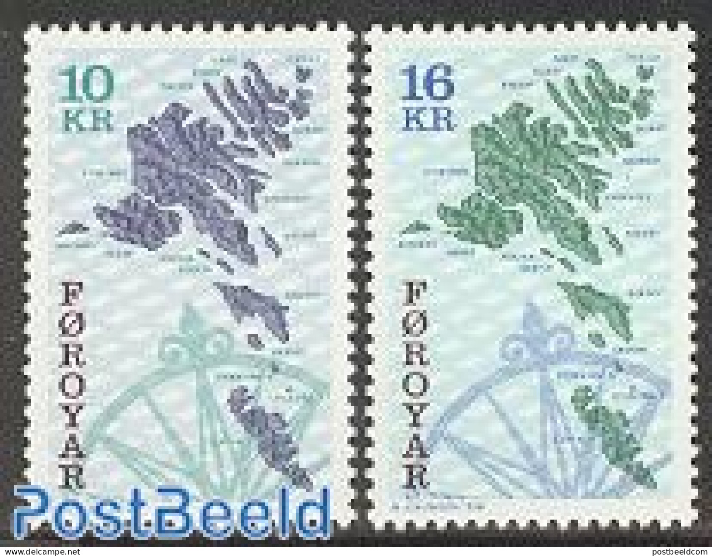 Faroe Islands 1996 Maps 2v, Mint NH, Various - Maps - Géographie