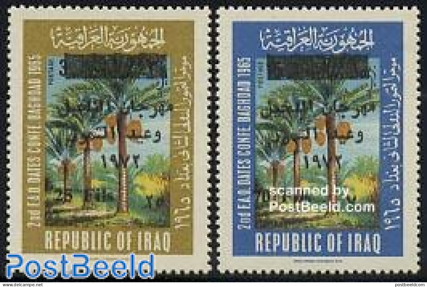 Iraq 1972 Dadel Festival 2v, Mint NH, Nature - Trees & Forests - Rotary Club