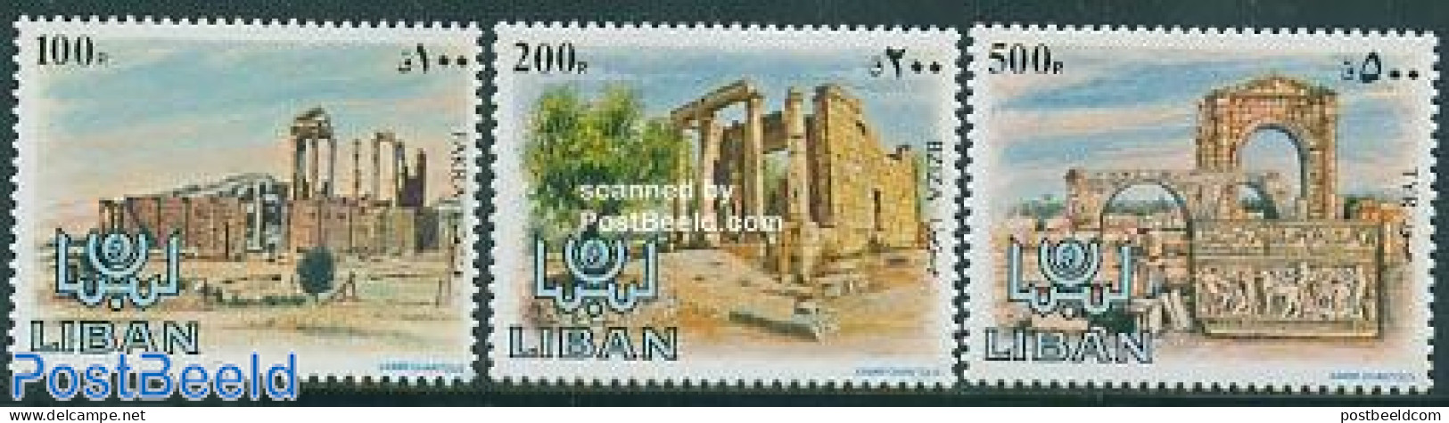 Lebanon 1984 Antique Ruins 3v, Mint NH, History - Archaeology - Archéologie