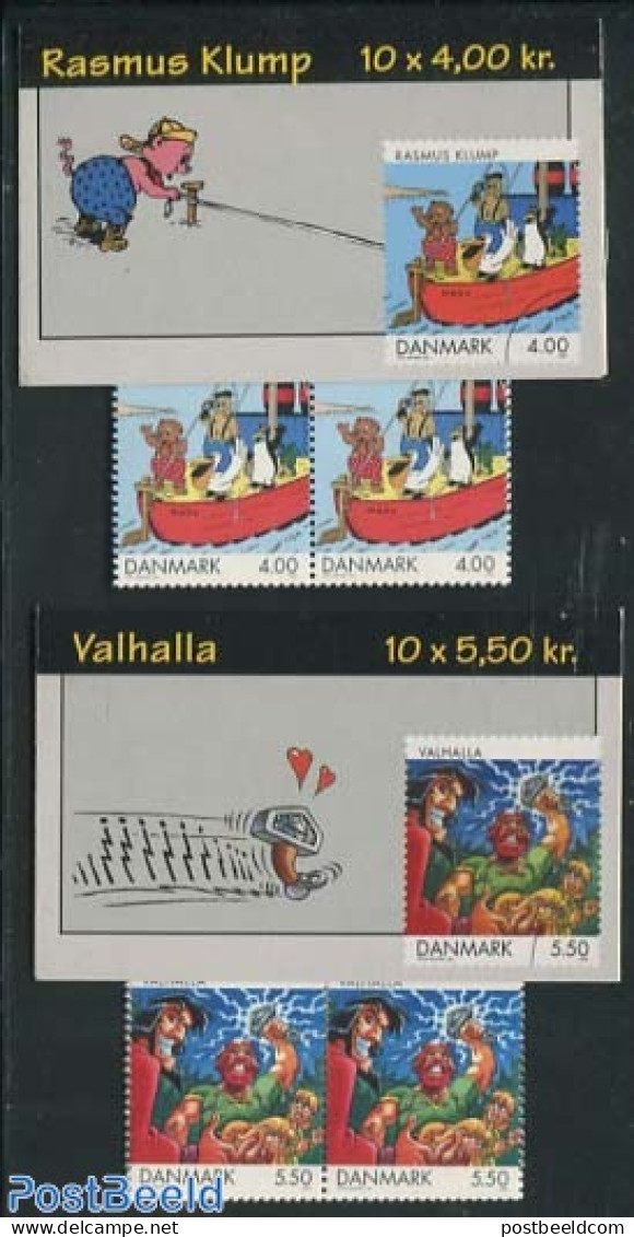 Denmark 2002 Comics 2 Booklets, Mint NH, Stamp Booklets - Art - Comics (except Disney) - Neufs