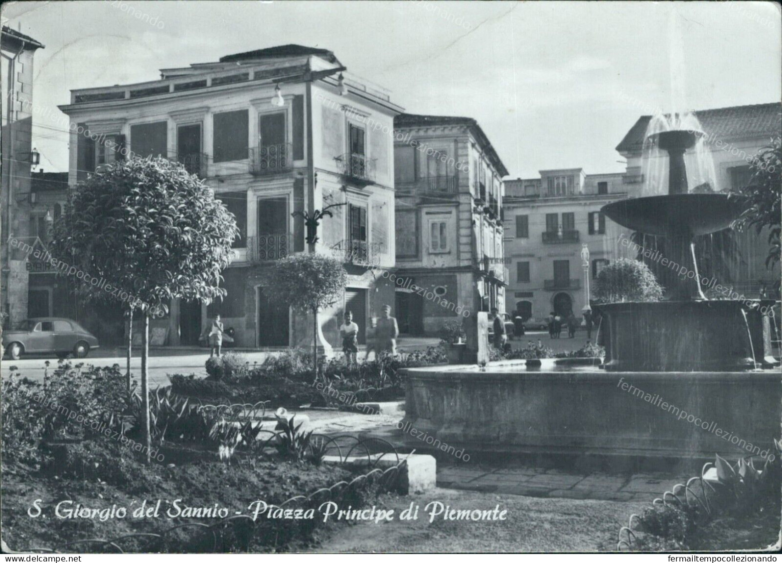 Cr573 Cartolina S.giorgio Del Sannio Piazza Principe Di Piemonte  Benevento - Benevento