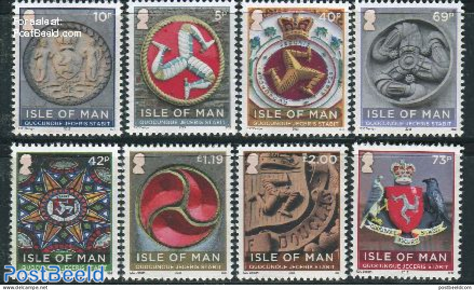 Isle Of Man 2013 Coat Of Arms 8v, Mint NH, History - Coat Of Arms - Man (Ile De)