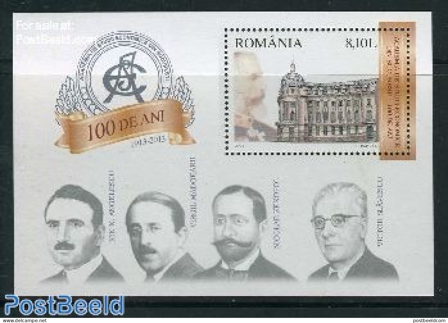 Romania 2013 Economics University S/s, Mint NH, Science - Education - Art - Architecture - Unused Stamps