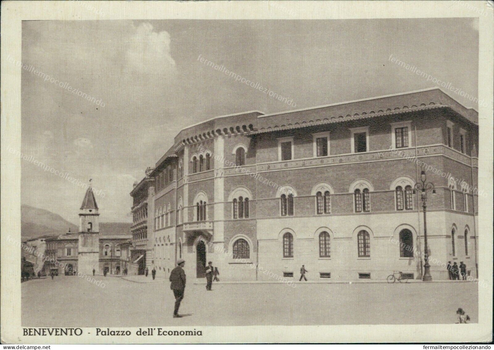 Cr549 Cartolina Benevento Citta' Palazzo Dell'economia 1937  Campania - Benevento