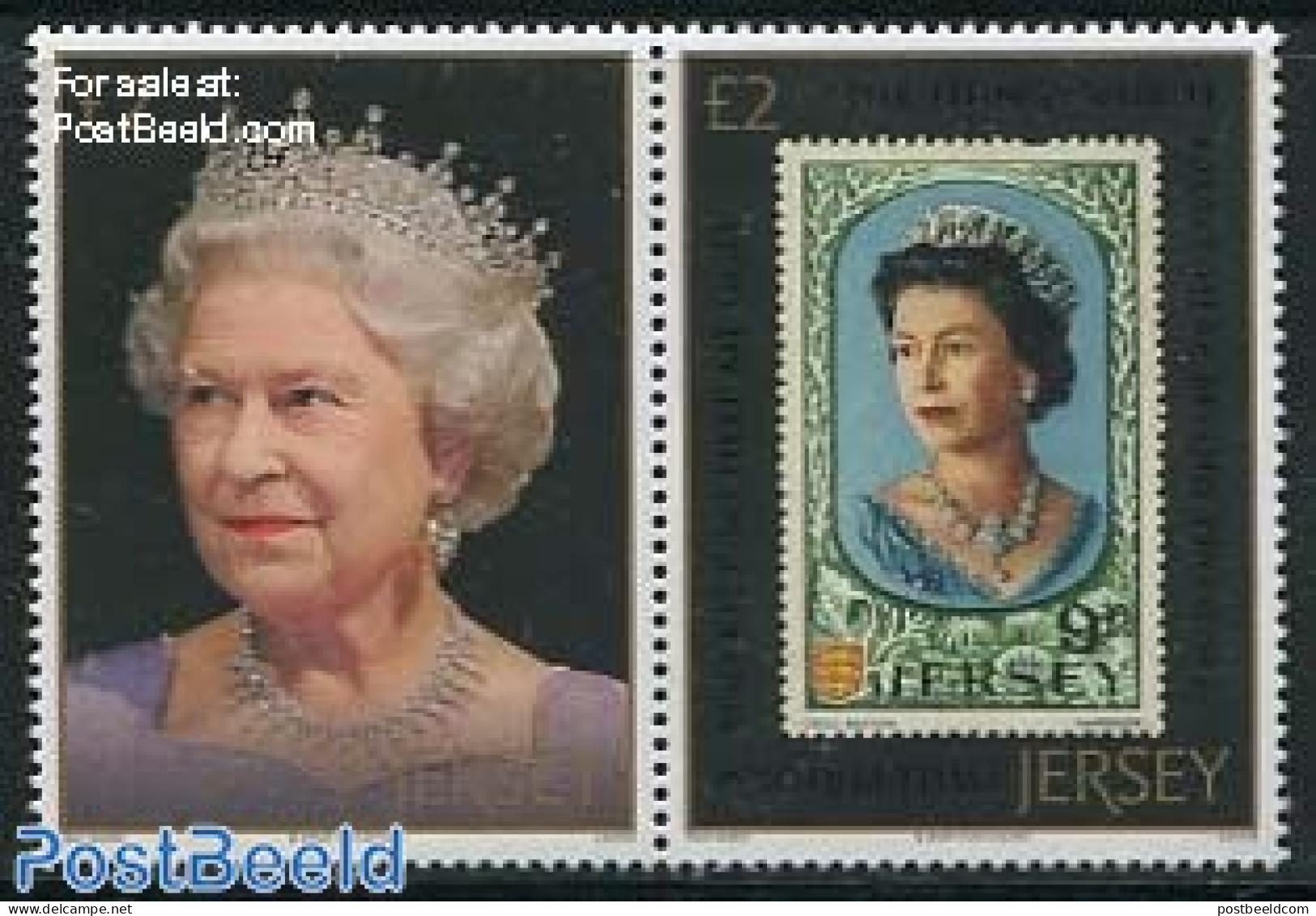 Jersey 2013 Diamond Coronation 2v [:], Mint NH, History - Kings & Queens (Royalty) - Stamps On Stamps - Königshäuser, Adel