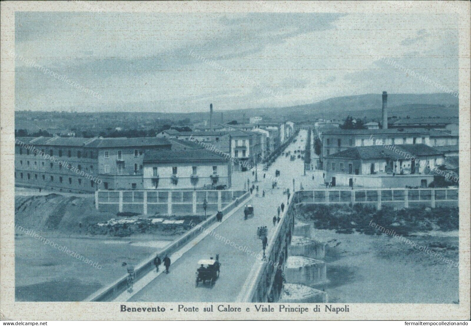 Cr562 Cartolina Benevento Citta' Ponte Sul Calore E Viale Principe Di Napoli - Benevento