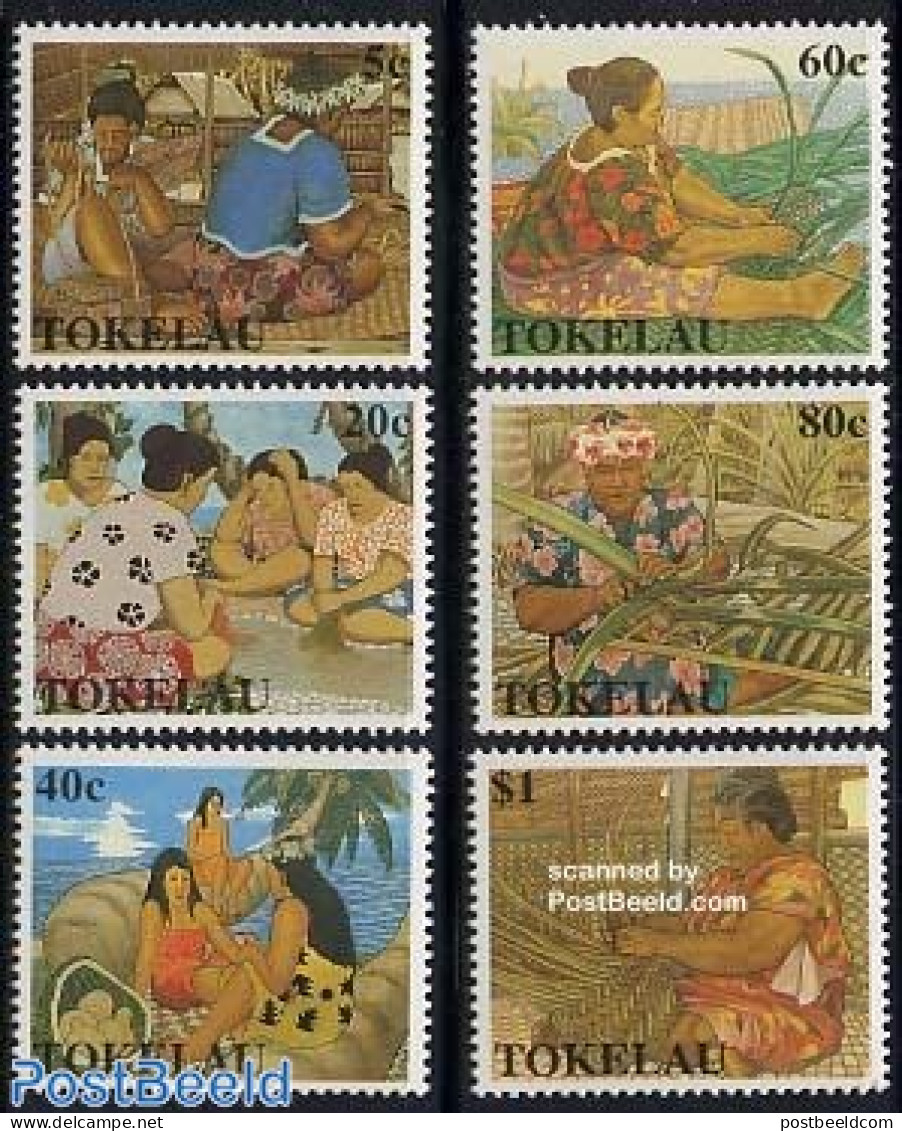 Tokelau Islands 1990 Handicrafts 6v, Mint NH, Art - Handicrafts - Tokelau