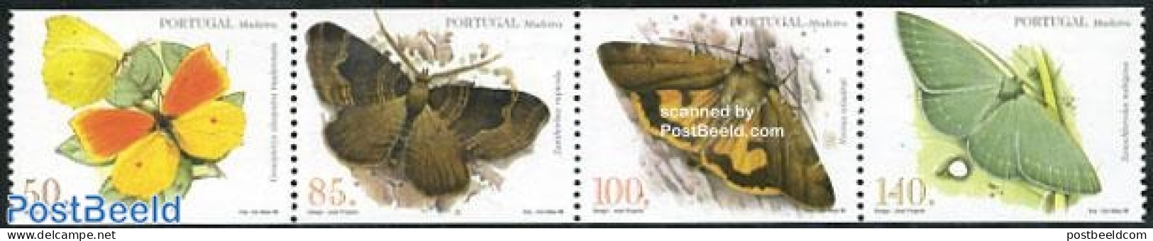 Madeira 1998 Butterflies 4v From Booklet, Mint NH, Nature - Butterflies - Madeira