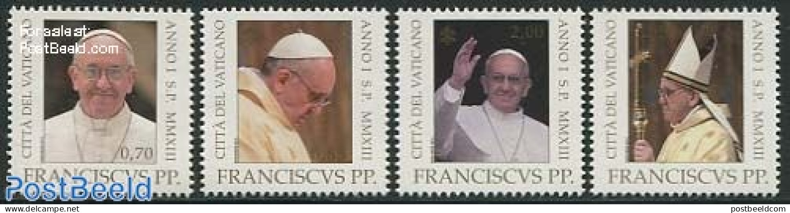 Vatican 2013 Pope Francis 4v, Mint NH, Religion - Pope - Religion - Unused Stamps