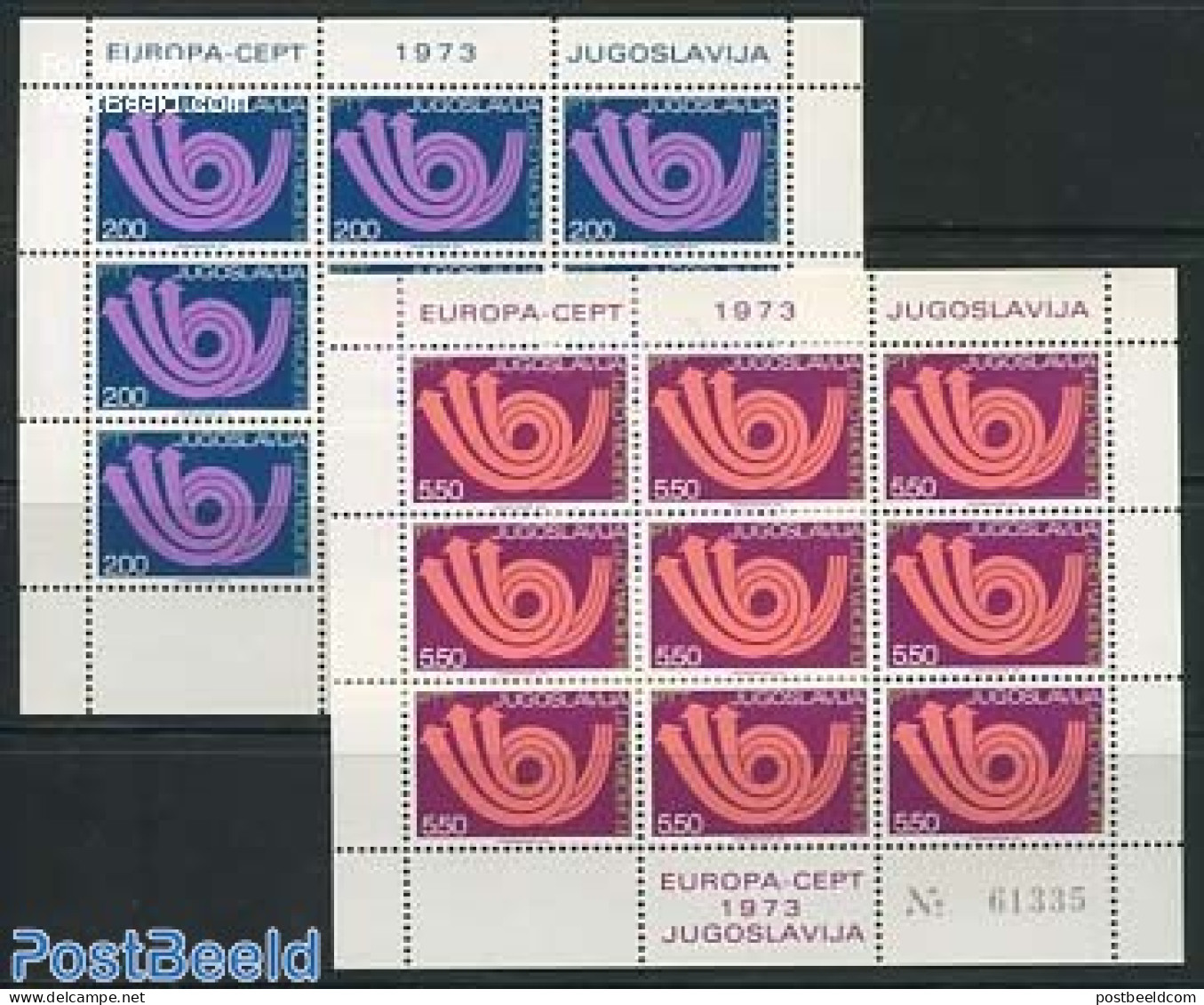 Yugoslavia 1973 Europa 2 M/ss, Mint NH, History - Europa (cept) - Unused Stamps