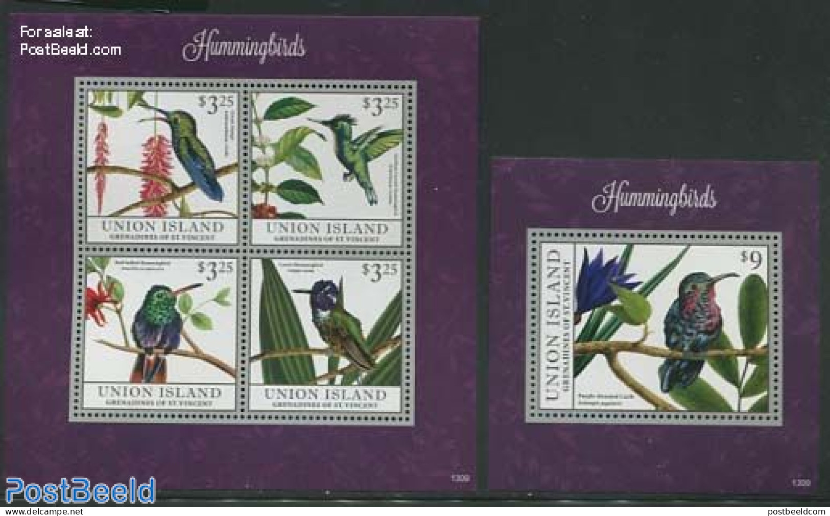 Saint Vincent & The Grenadines 2013 Hummingbirds 2 S/s, Mint NH, Nature - Birds - St.Vincent E Grenadine