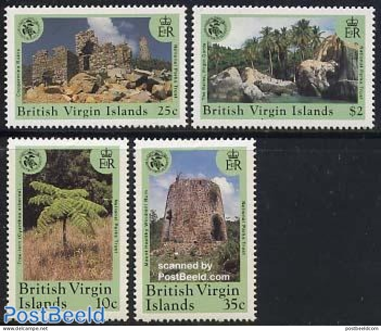 Virgin Islands 1991 National Park 4v, Mint NH, Nature - Science - Various - Flowers & Plants - National Parks - Mining.. - Natur