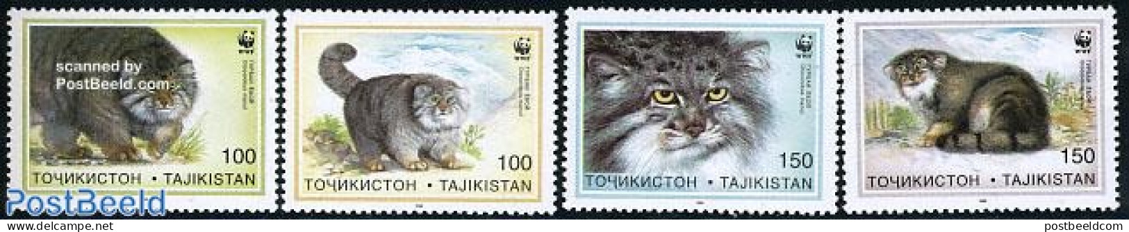 Tajikistan 1996 WWF, Manul 4v, Mint NH, Nature - Animals (others & Mixed) - World Wildlife Fund (WWF) - Tadjikistan