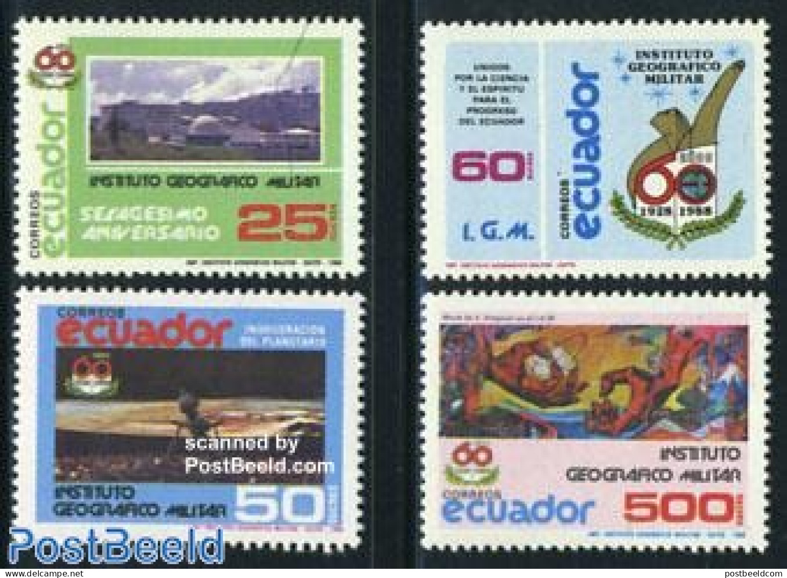 Ecuador 1988 IGM 4v, Mint NH, Science - Astronomy - Astrologie