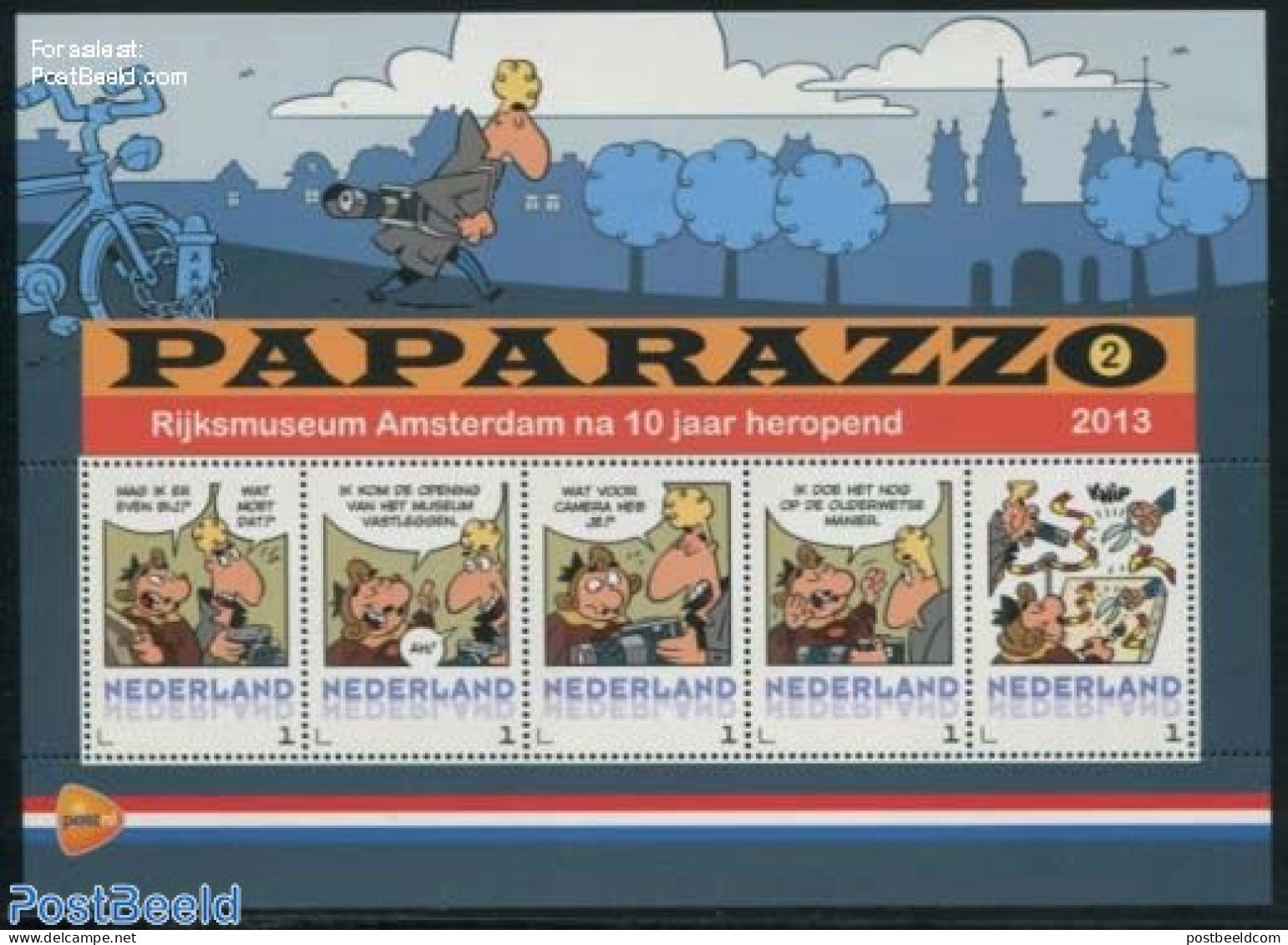 Netherlands - Personal Stamps TNT/PNL 2013 Paparazzo (2) 5v M/s, Mint NH, History - Newspapers & Journalism - Art - Co.. - Bandes Dessinées