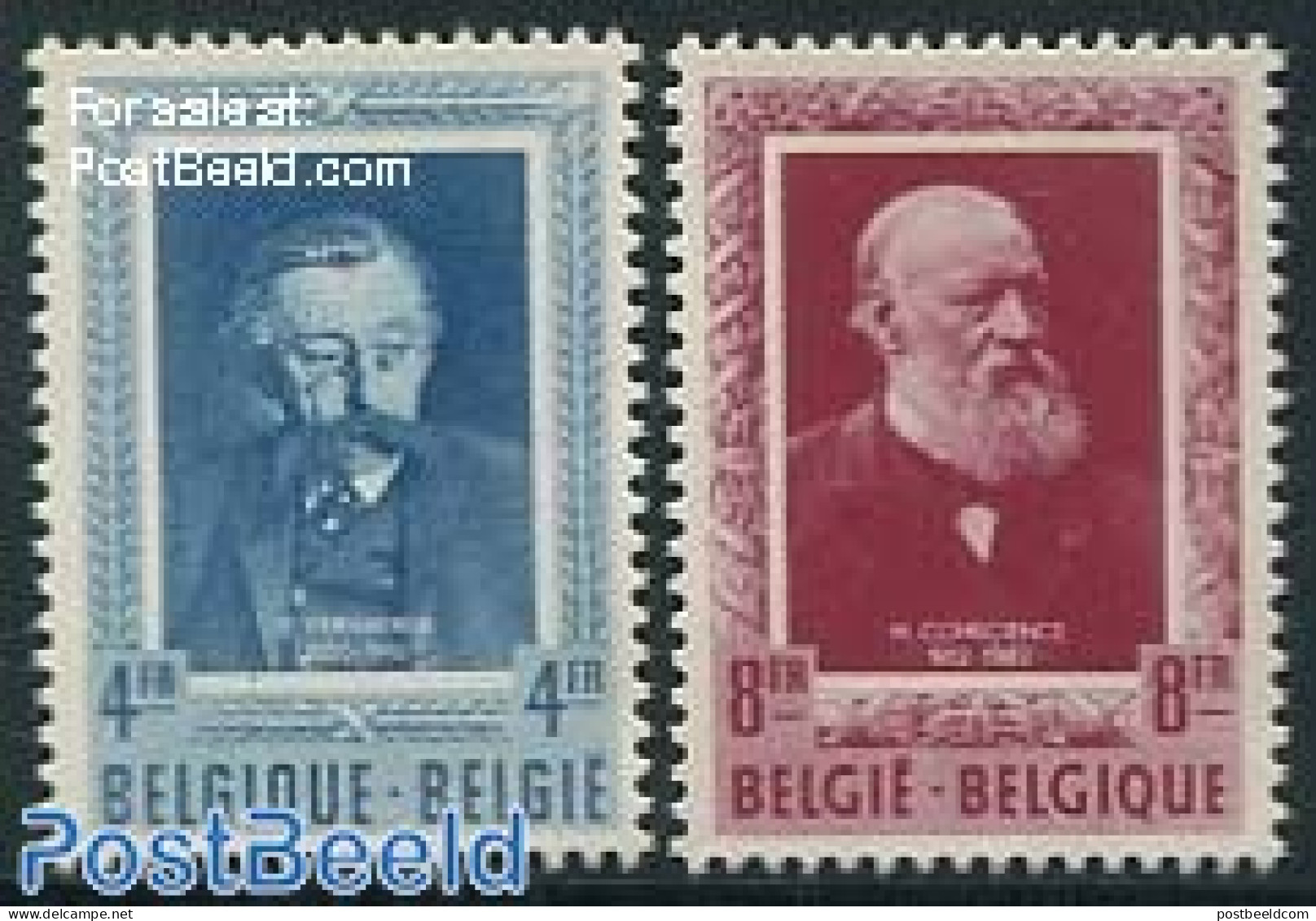 Belgium 1952 Authors 2v, Mint NH, Authors - Unused Stamps