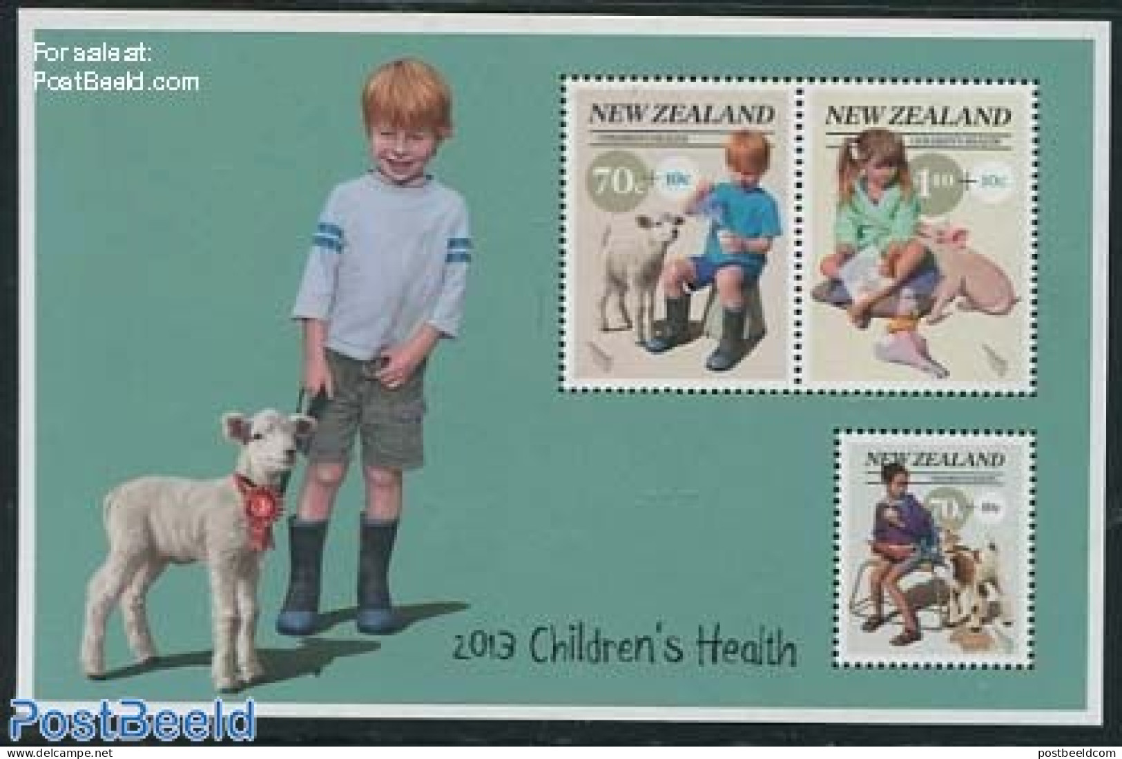 New Zealand 2013 Childrens Health S/s, Mint NH, Health - Nature - Health - Animals (others & Mixed) - Cattle - Neufs