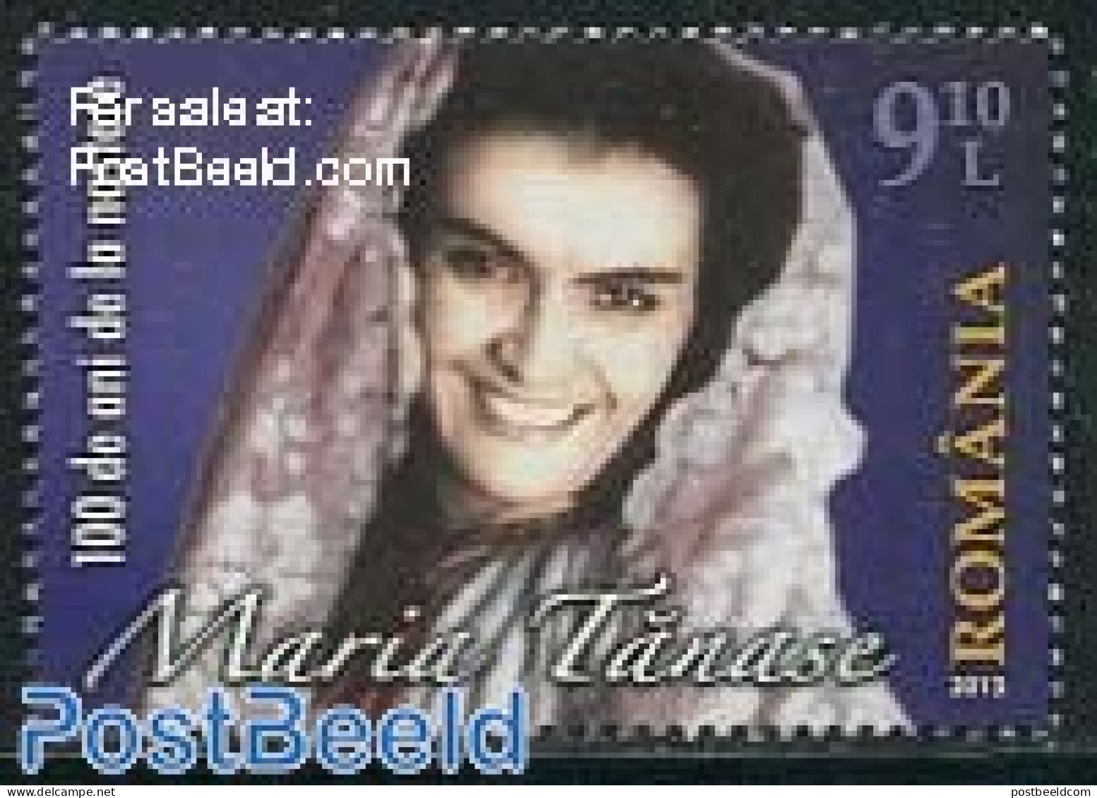 Romania 2013 Maria Tanase 1v, Mint NH, Performance Art - Music - Unused Stamps