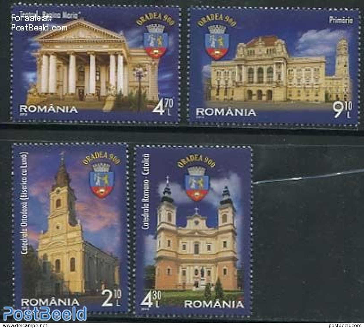 Romania 2013 Oradea 4v, Mint NH, Religion - Churches, Temples, Mosques, Synagogues - Art - Architecture - Neufs